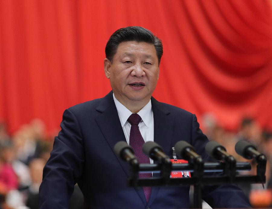 10月18日,习近平在中国共产党第十九次全国代表大会上作报告。